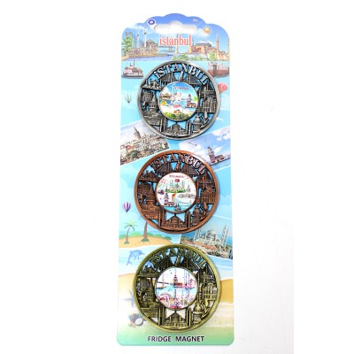 İstanbul Temalı Metal Magnet 3'lü Set Model 1 İstanbul Temalı Metal Magnet 3'lü Set Model 1