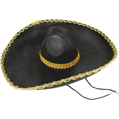 Sombrero Meksika Şapkası Altın Şeritli Yetişkin Boy Sombrero Meksika Şapkası Altın Şeritli Yetişkin Boy