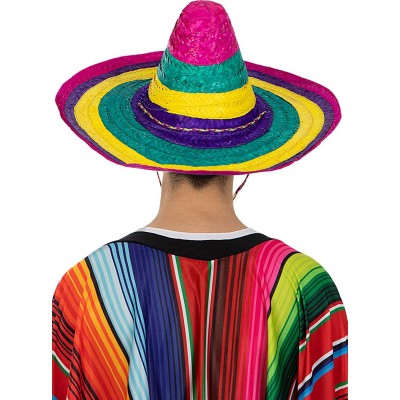 Sombrero Meksika Şapkası Renkli Örme Hasır Yetişkin Boy Sombrero Meksika Şapkası Renkli Örme Hasır Yetişkin Boy