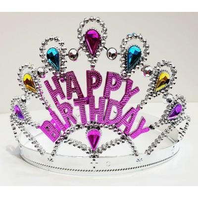 Gümüş Renk Happy Birthday Yazılı Doğum Günü Tacı Gümüş Renk Happy Birthday Yazılı Doğum Günü Tacı