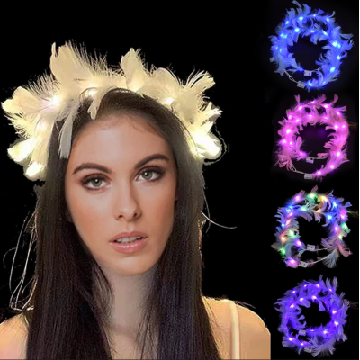 Led Işıklı RGB 3 Fonksiyonlu Otrişli Parti Tacı Beyaz Renk Led Işıklı RGB 3 Fonksiyonlu Otrişli Parti Tacı Beyaz Renk