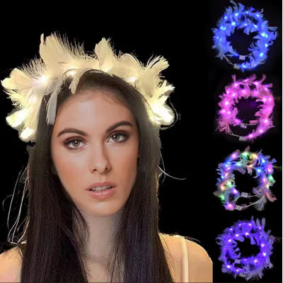 Led Işıklı RGB 3 Fonksiyonlu Otrişli Parti Tacı Beyaz Renk Led Işıklı RGB 3 Fonksiyonlu Otrişli Parti Tacı Beyaz Renk