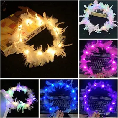 Led Işıklı RGB 3 Fonksiyonlu Otrişli Parti Tacı Beyaz Renk Led Işıklı RGB 3 Fonksiyonlu Otrişli Parti Tacı Beyaz Renk