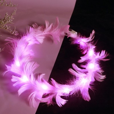 Led Işıklı RGB 3 Fonksiyonlu Otrişli Parti Tacı Pembe Renk Led Işıklı RGB 3 Fonksiyonlu Otrişli Parti Tacı Pembe Renk