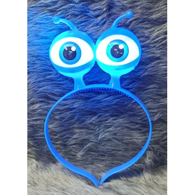Led Işıklı & Pilli Uzaylı Göz Parti Tacı Mavi Renk Led Işıklı & Pilli Uzaylı Göz Parti Tacı Mavi Renk