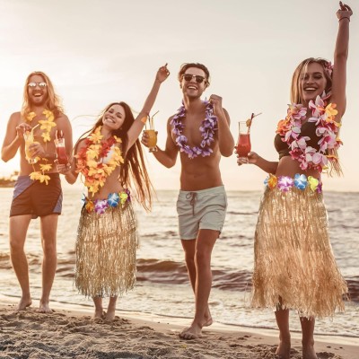 Hawaii Tarzı Hula Eteği – 60 cm Hasır Natural Etek Hawaii Tarzı Hula Eteği – 60 cm Hasır Natural Etek