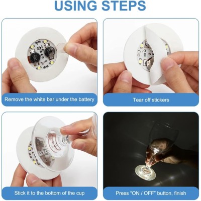 Işıklı Yapışkanlı Bardak Altı Aparatı Ledli 3 Modlu Işıklı Yapışkanlı Bardak Altı Aparatı Ledli 3 Modlu