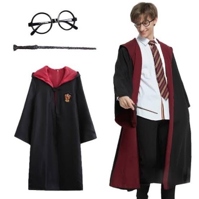 Harry Potter Gryffindor Kapşonlu Çocuk Kostüm Seti 7-8 Yaş Harry Potter Gryffindor Kapşonlu Çocuk Kostüm Seti 7-8 Yaş