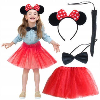Minnie Mouse Kostüm Seti - Etek, Taç, Kuyruk, Papyon Minnie Mouse Kostüm Seti - Etek, Taç, Kuyruk, Papyon