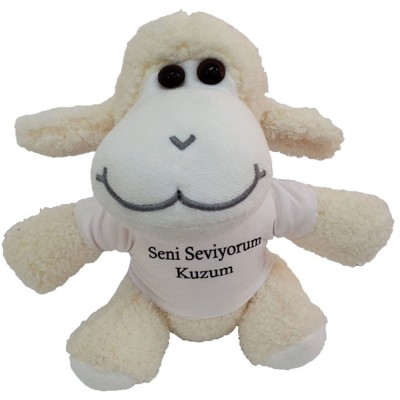 Seni Seviyorum Kuzum Tişörtlü Peluş Kuzu Oyuncak Seni Seviyorum Kuzum Tişörtlü Peluş Kuzu Oyuncak