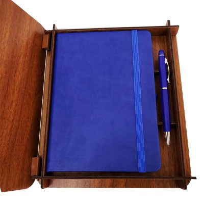 Ahşap Kutulu Defter ve Kalem Seti Ahşap Kutulu Defter ve Kalem Seti