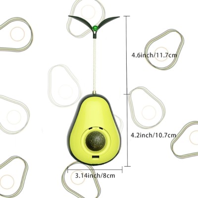 Avokado Şeklinde Kedi Naneli ve Mama Hazneli Kedi Oyuncağı Avokado Şeklinde Kedi Naneli ve Mama Hazneli Kedi Oyuncağı