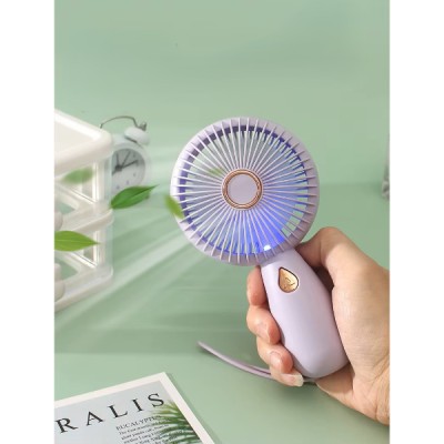 Minimalist Tasarım Işıklı Şarjlı El Fanı Minimalist Tasarım Işıklı Şarjlı El Fanı
