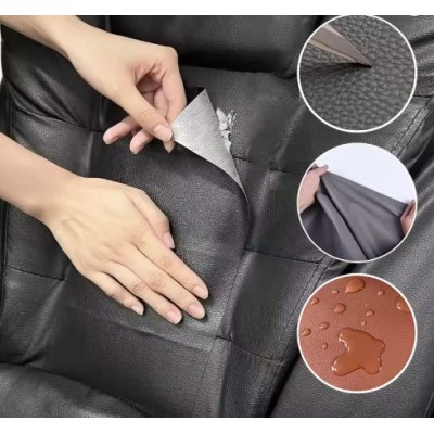 Kendinden Yapışkanlı Deri Döşeme Tamir Kiti Siyah 100x50