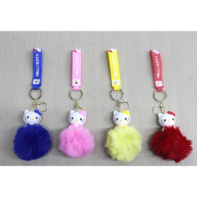 Ponponlu Hello Kitty Anahtarlık Ponponlu Hello Kitty Anahtarlık