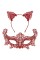 Romantik Kırmızı Dantel Maske Seti – Kedi Kulaklı Taç ve Maske No 3 Romantik Kırmızı Dantel Maske Seti – Kedi Kulaklı Taç ve Maske No 3