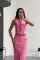 YELEK-ÖNDEN YIRTMAÇLI ETEK TK ŞANTUK KETEN - Pembe YELEK-ÖNDEN YIRTMAÇLI ETEK TK ŞANTUK KETEN - Pembe