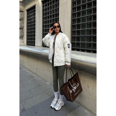 Alisa Oversize Kapitone Bomber Ceket 7058 -08 Alisa Oversize Kapitone Bomber Ceket 7058 -08