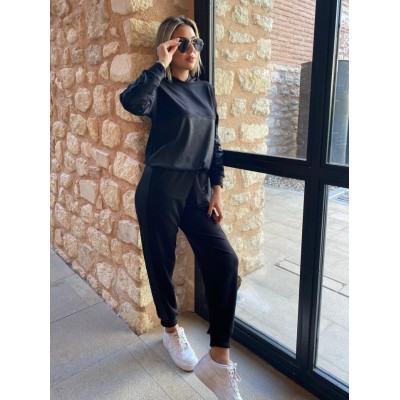 Kadın Uzun Kollu Kapüşonlu Oversize Sweat Ve Pantolon Ikili Takım Kadın Uzun Kollu Kapüşonlu Oversize Sweat Ve Pantolon Ikili Takım