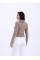 42531 TRİKO SİMLİ YAKALI CROP-KAHVE 42531 TRİKO SİMLİ YAKALI CROP-KAHVE