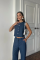 TENCEL KOLSUZ GÖMLEK - PANTOLON TAKIM - İndigo TENCEL KOLSUZ GÖMLEK - PANTOLON TAKIM - İndigo