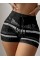 Kadın Belinden Bağlamalı Mini Triko Short