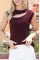 Kadın Sıfır Kol Pencere Detay Viskon T-shirt Kadın Sıfır Kol Pencere Detay Viskon T-shirt