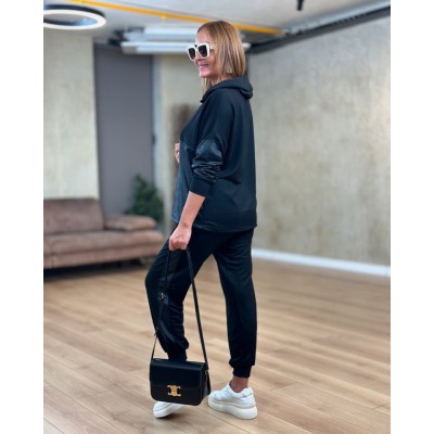 Kadın Uzun Kollu Kapüşonlu Oversize Sweat Ve Pantolon Ikili Takım Kadın Uzun Kollu Kapüşonlu Oversize Sweat Ve Pantolon Ikili Takım