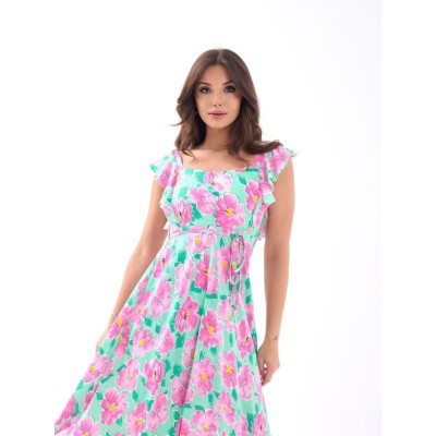 5370 ELBİSE-PEMBE GÜL DESEN 5370 ELBİSE-PEMBE GÜL DESEN