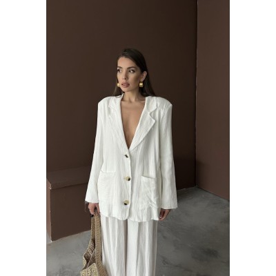 Beyaz Oversize Müslin Takım Beyaz Oversize Müslin Takım