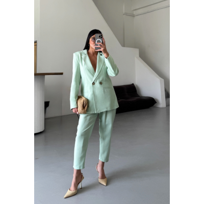 KETEN CEKET - PANTOLON TAKIM - Mint KETEN CEKET - PANTOLON TAKIM - Mint