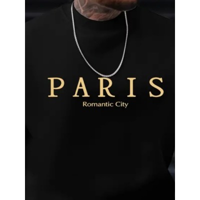 Erkek Uzun Kollu Bisiklet Yaka Paris Yazılı Iki Iplik Bluz Erkek Uzun Kollu Bisiklet Yaka Paris Yazılı Iki Iplik Bluz