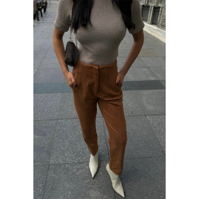 SÜET PANTOLON PENSLİ - Taba SÜET PANTOLON PENSLİ - Taba