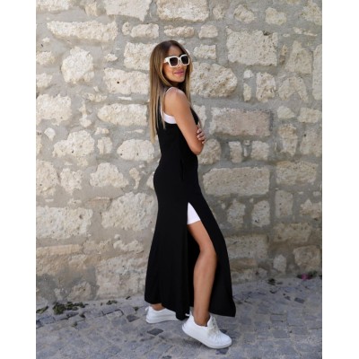 Kadın Yırtmaç Detaylı Viskon Kumaş Maxi Boy Cepli Iç Dahil Ikili Elbise Kadın Yırtmaç Detaylı Viskon Kumaş Maxi Boy Cepli Iç Dahil Ikili Elbise