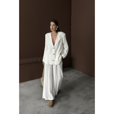 Beyaz Oversize Müslin Takım Beyaz Oversize Müslin Takım