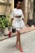 Crop Bluz Ve Kat Kat Etekli Takım 10207 Crop Bluz Ve Kat Kat Etekli Takım 10207