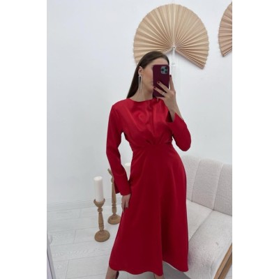Kırmızı Saten Uzun Elbise Kırmızı Saten Uzun Elbise