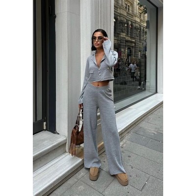 Nancy Kruveze Yaka Crop Takım 9954 - 25 Nancy Kruveze Yaka Crop Takım 9954 - 25