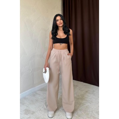 Bej Yanları Şeritli Pantolon Bej Yanları Şeritli Pantolon