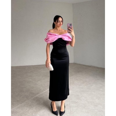 Pembe Önü Fiyonklu Elbise Pembe Önü Fiyonklu Elbise