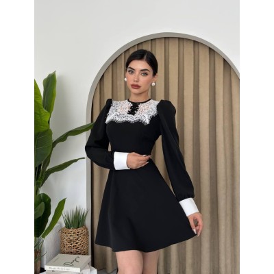 Parma Uzun Kollu Mini Boy Elbise Parma Uzun Kollu Mini Boy Elbise