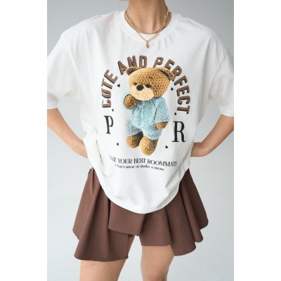 Teddy Bear T-Shirt - Krem Teddy Bear T-Shirt - Krem