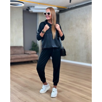 Kadın Uzun Kollu Kapüşonlu Oversize Sweat Ve Pantolon Ikili Takım Kadın Uzun Kollu Kapüşonlu Oversize Sweat Ve Pantolon Ikili Takım