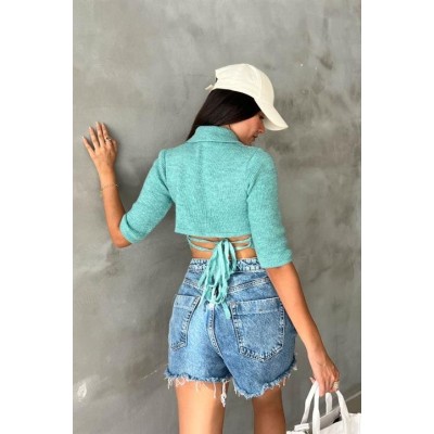LorisBağlamalı Crop Triko 1062-02 LorisBağlamalı Crop Triko 1062-02