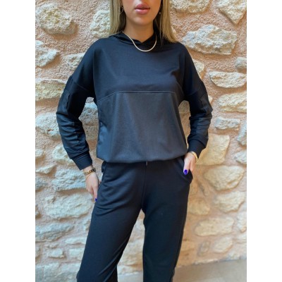 Kadın Uzun Kollu Kapüşonlu Oversize Sweat Ve Pantolon Ikili Takım Kadın Uzun Kollu Kapüşonlu Oversize Sweat Ve Pantolon Ikili Takım