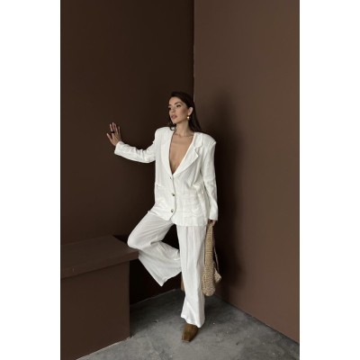 Beyaz Oversize Müslin Takım Beyaz Oversize Müslin Takım