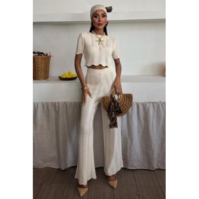 Triko Bluz Pantolon İkili Takım 10084-025 Triko Bluz Pantolon İkili Takım 10084-025