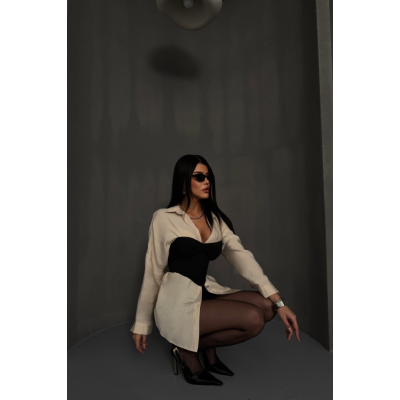 BOYFRİEND GÖMLEK MODAL KUMAŞ OVERSİZE - Bej BOYFRİEND GÖMLEK MODAL KUMAŞ OVERSİZE - Bej
