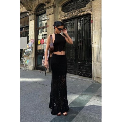 Adela Kroşe Etek Takım 9504-01 Adela Kroşe Etek Takım 9504-01