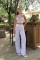 Vesna Keten Çizgili Crop Takım 9806-0025 Vesna Keten Çizgili Crop Takım 9806-0025